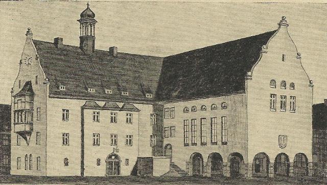 Szkic Ratusza - pochodzi z Heimatkalender z 1938 roku
