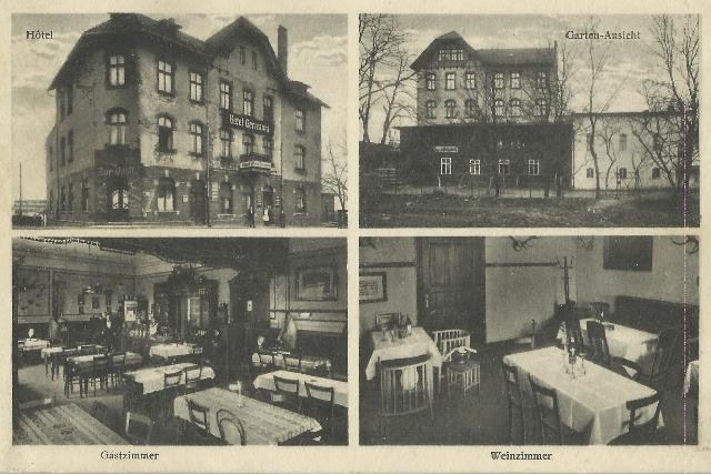 The postcard with the view on Germania Hotel