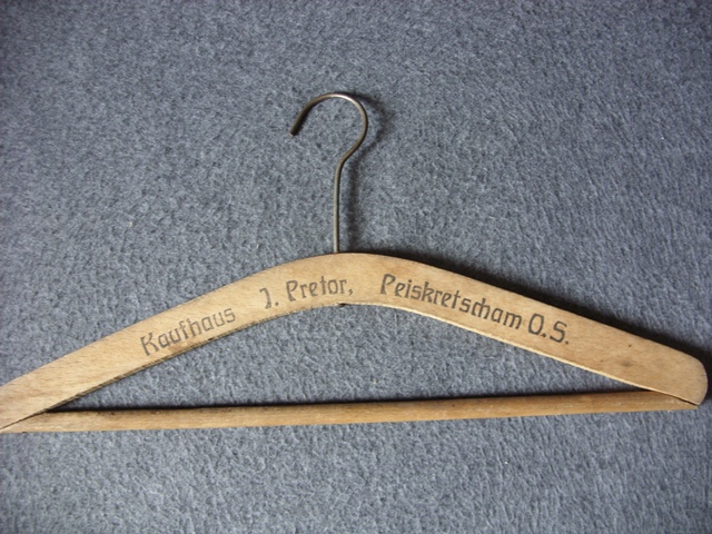 The clothes hanger from the clothes shop