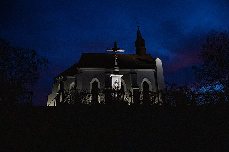 Kościół św. Stanisława nocą