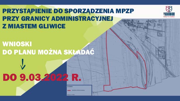grafika obrazująca informację Przystąpienie do sporządzenia MPZP przy granicy administracyjnej z miastem Gliwice