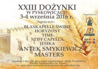 XXIII Dożynki Miejskie w Pyskowicach - plakat