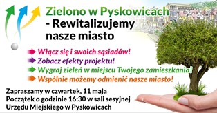 "Zielono w Pyskowicach" - rewitalizacja - plakat