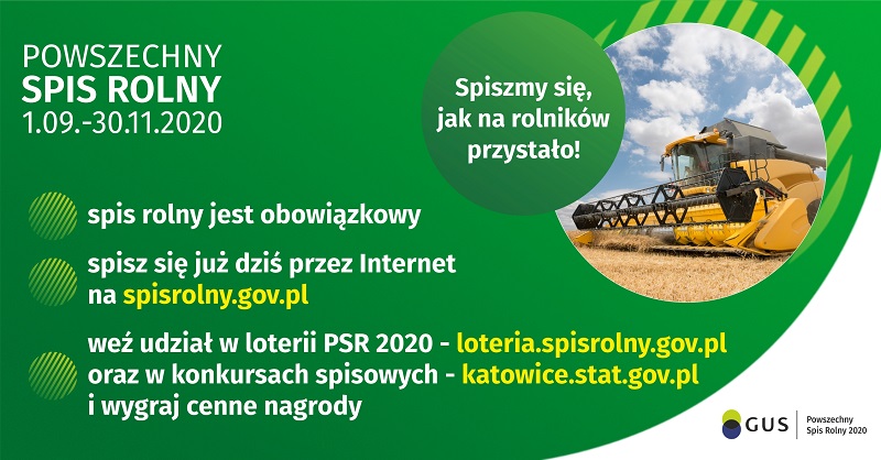 Ulotka informacyjna o Powszechnym Spisie Rolnym, który zakończy się 30 listopada br.