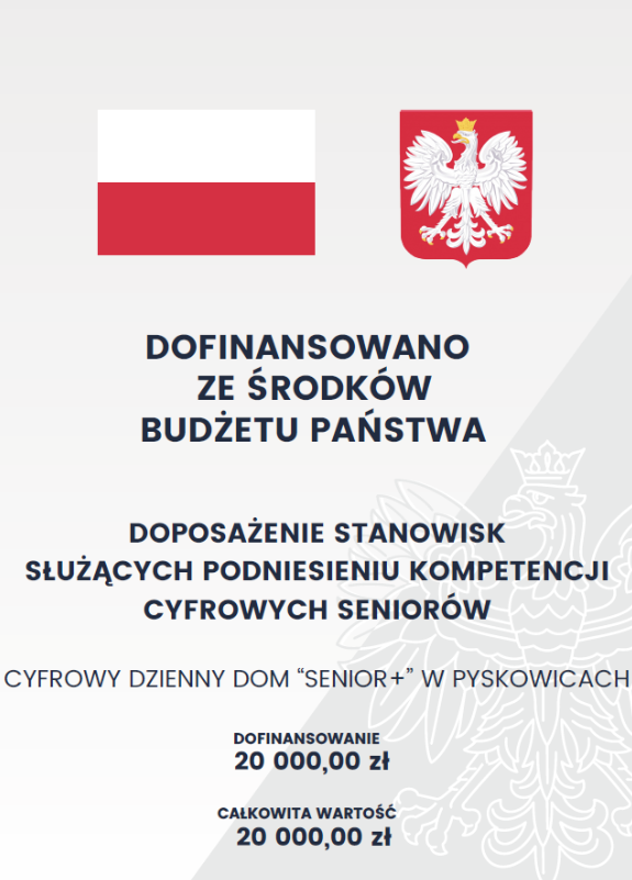 Element graficzny flaga i godło Polski, treść zgodna z zawartością informacji obok