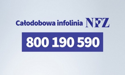 Numer infolinii NFZ w sprawie koronawirusa 800 190 590