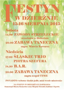 Plakat zapowiadający Festyn w Dzierżnie