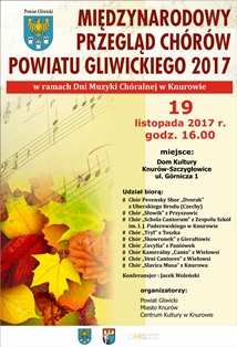 Przegląd chórów powiatu gliwickiego - plakat