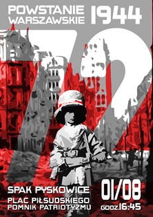 72. rocznica wybuchu Powstania Warszawskiego - plakat